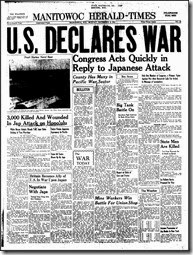 Pearl Harbor US declares war