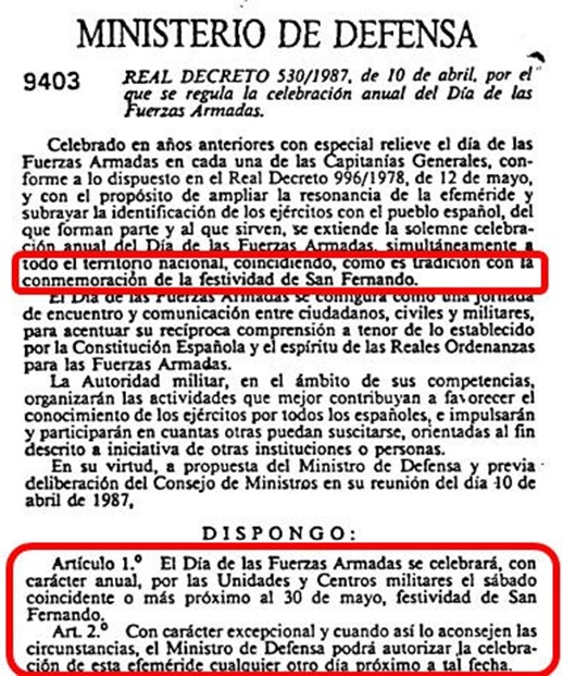 día fuerzas armadas españolas