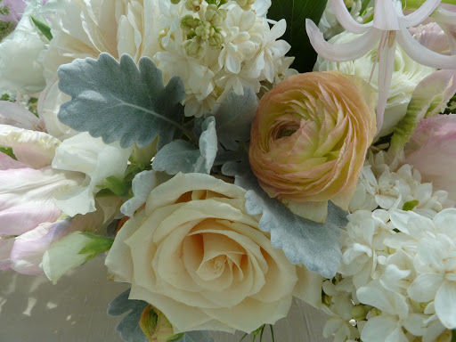Another close up showing the various blooms, including a ranunculus that reminded me of a sunset.