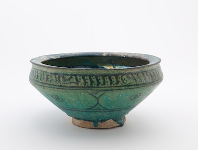 Bowl | Origin:  Syria | Period: 12th-14th century | Details:  Not Available | Type: Stone-paste decorated with glaze | Size: H: 12.8  W: 26.7  cm | Museum Code: F1906.230 | Photograph and description taken from Freer and the Sackler (Smithsonian) Museums.