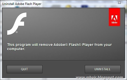 flash palyer uninstaller mboir