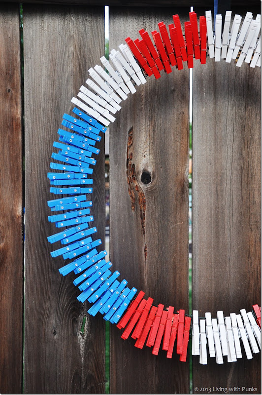 Stars and Stripes Clothespin wreath