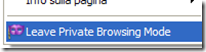 Leave Private Browsing Mode - Open in Private Browsing Mode