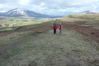 Walking up Walla Crag