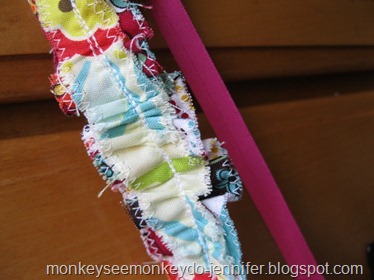 pink ruffle headband pink ruffle headband