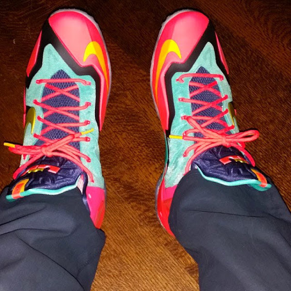 James8217 1of1 Multicolor LeBron XI PE at Nike8217s 1111 Experience