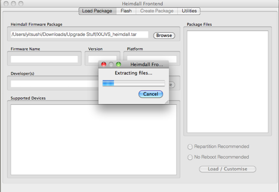 Extracting files...