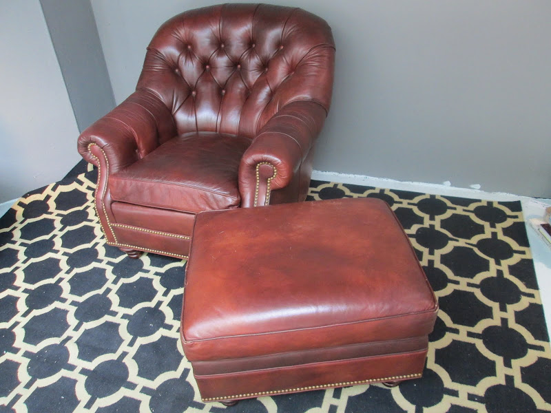 Hancock & Moore Lounge Chair & Ottonman