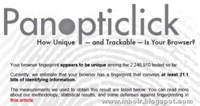 Panopticlick - mboir