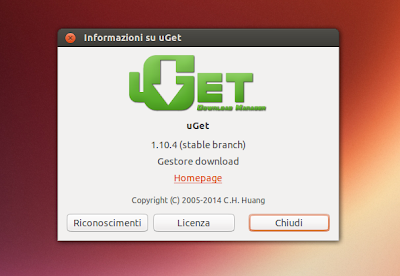 uGet 1.10.4 in Ubuntu Linux