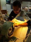 Watching the guru crafting jade