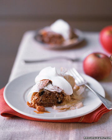 and crisp apple strudel...