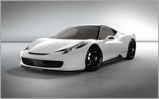 White-Ferrari-458-Front-View