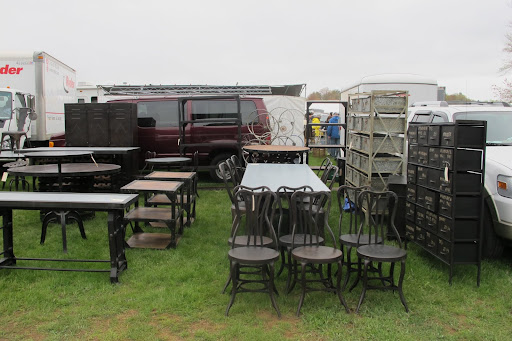 This dealer had a great selection of industrial furniture.