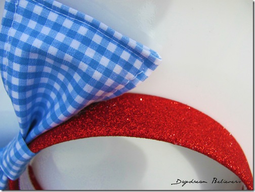 ruby red slipper inspired headband