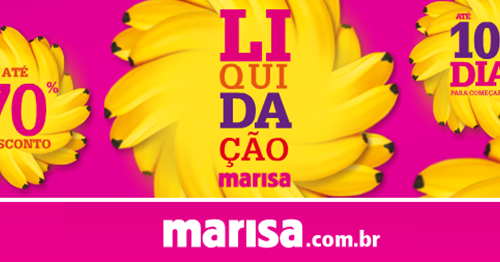 Maria Vitrine - Blog de Compras, Moda e Promoções em Curitiba.: Liquidação  “Preço de Banana” na Marisa com até 70% OFF em roupas, lingeries e  acessórios.
