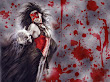 Bloody Demoness In Red Mask