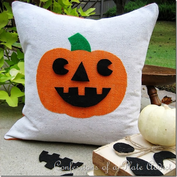 Jack-O-Lantern Pillow with Interchangeable Faces Jack-O-Lantern Pillow with Interchangeable Faces