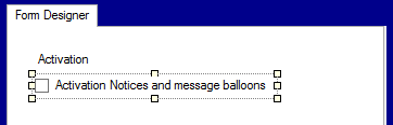 How to disable Activation notices and balloons