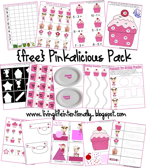 Preschool Worksheets - Pinkalicious Theme for 2-6 year olds Preschool Worksheets - Pinkalicious Theme for 2-6 year olds
