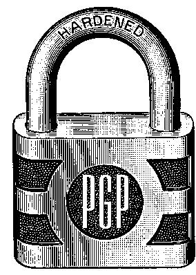 c0 Padlock with the letters PGP in it. 