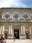 The entrance to the palace of Charles V in the Alhambra.