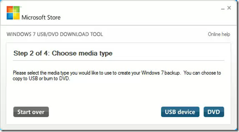 memilih media simpan membuat DVD Installer Windows 8