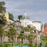 Portmeirion with the sun breaking through