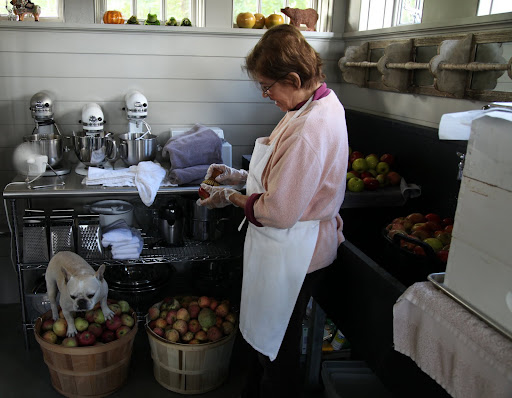 Phew!  Laura is just washing apples.