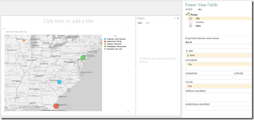 Basic map report in Power View