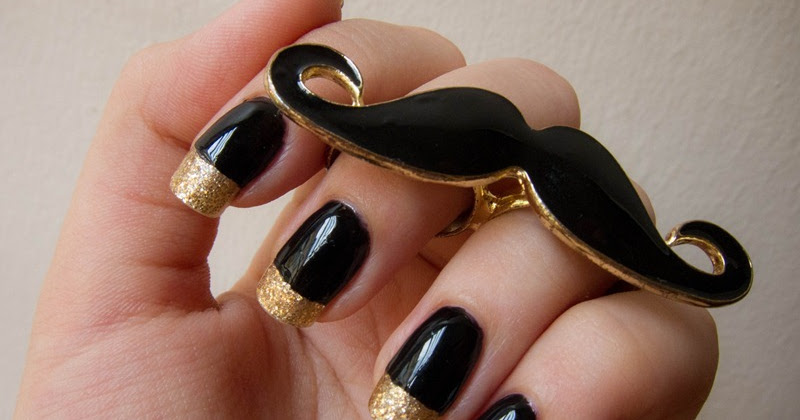 Nail Art: Black Gold Tipped (French Mani style) | It's my life.