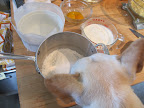 Next, I'll measure out the flour.