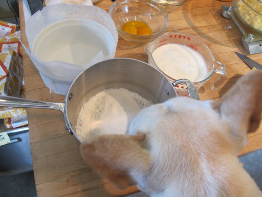 Next, I'll measure out the flour.