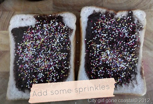 sprinkles on nutella