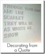 decorating from a quote