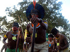 Indigenous ceremony after the occupation of the Belo Monte Dam construction site