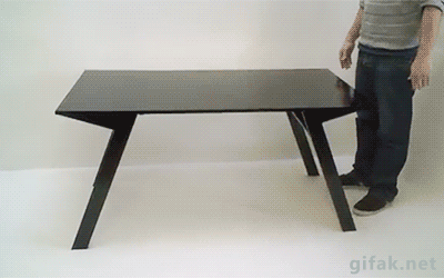 From coffee table to dining table in two steps