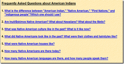 Native Languages - A wonderful website resource for teaching students about many different Native American and First Nation tribes.