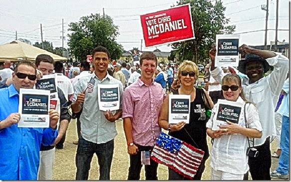 Conservative Campaign Committee Endorses Chris McDaniel signs to voters in Mississippi