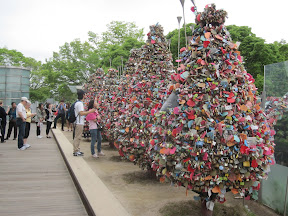 Seoul Tower: Love promise lock trees...