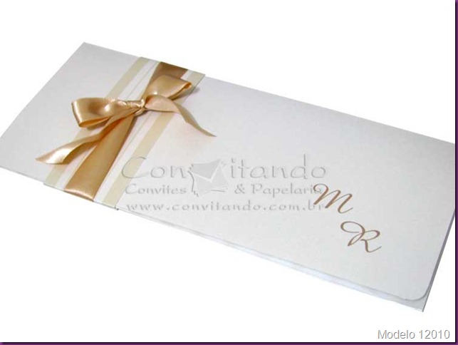 Convite de Casamento Champagne, Convite com listras, Convite tons past&eacute;is, la&ccedil;o borboleta, chanpagne