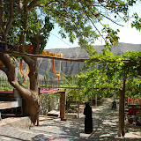Turfan - Putaogou restaurant, vignes et montagne