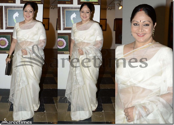 Off_White_Plain_Georgette_Saree
