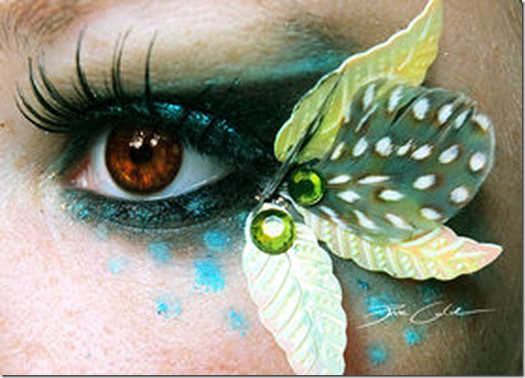 Мейк-ап от PixieCold глаза картинки,красивый макияж для карих глаз,стразы,накладные ресницы