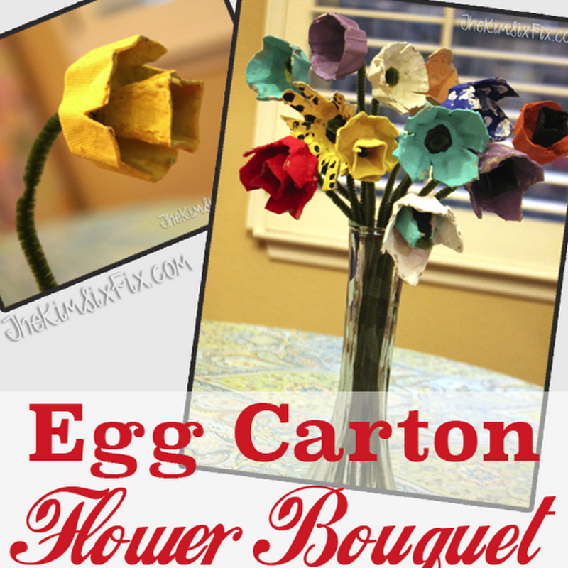 Egg Carton Flower Bouquet The Kim Six Fix