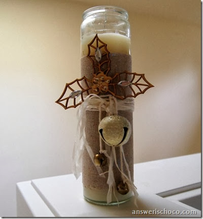 Tall Altered Glass Candle
