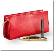Red Leather Cosmetic Case