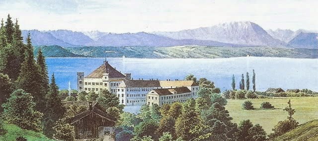 Castillo de Possenhofen, al lado del lago Starnberg.