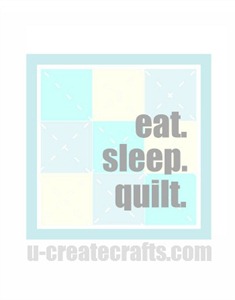 Eat. Sleep. Quilt. {blue version} Eat. Sleep. Quilt. {blue version}