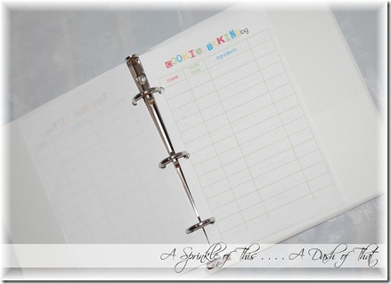Christmas Planner Pages {A Sprinkle of This . . . . A Dash of That}